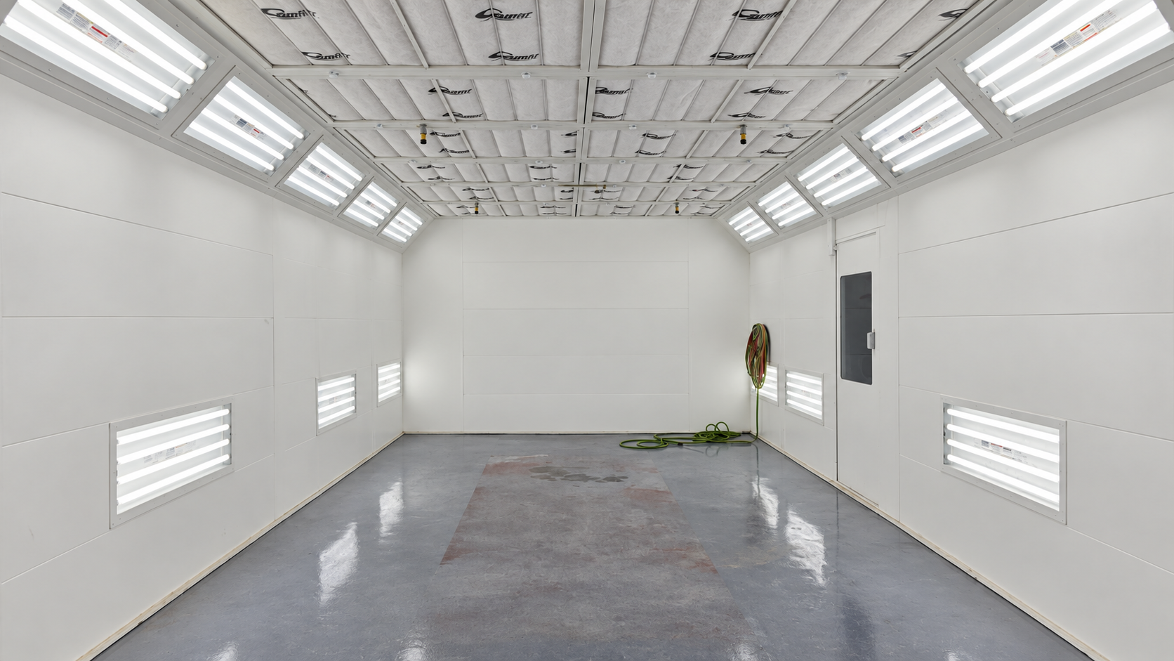 Interior of the Rayco paint booth